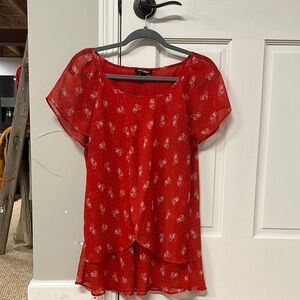 Roz&Ali Red Women's Blouse